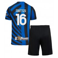 Camiseta Inter Milan Davide Frattesi #16 Primera Equipación para niños 2024-25 manga corta (+ pantalones cortos)